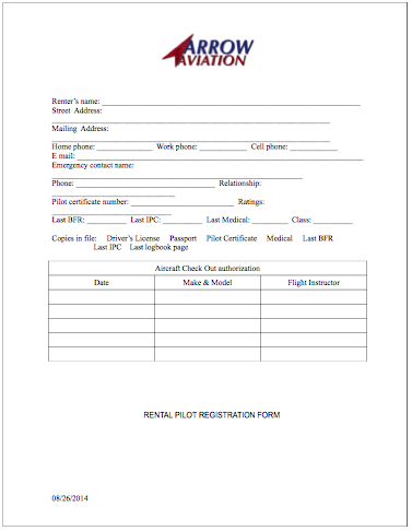 pilot registration